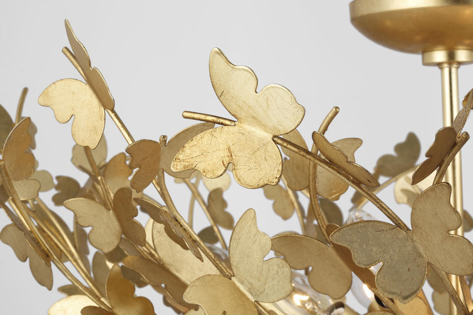 Farfalle Large Semi-Flush Mount in Gild