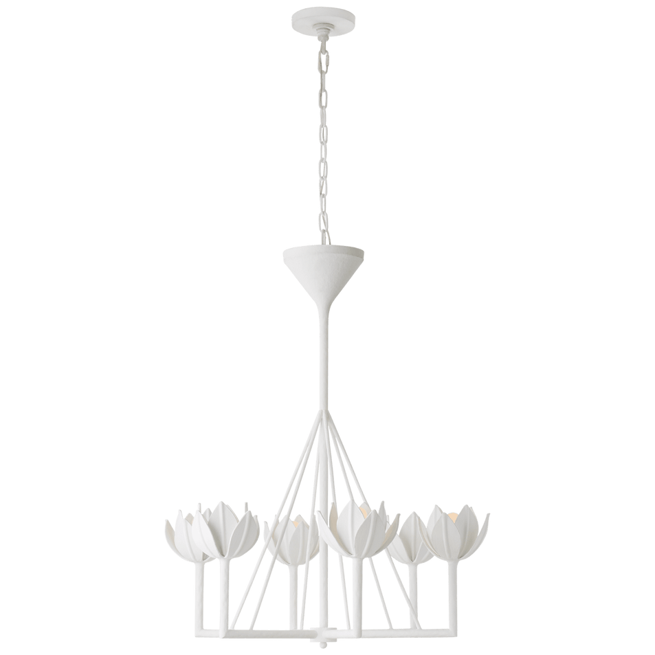 Alberto Small Single Tier Chandelier in Plaster White