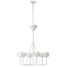 Alberto Small Single Tier Chandelier in Plaster White