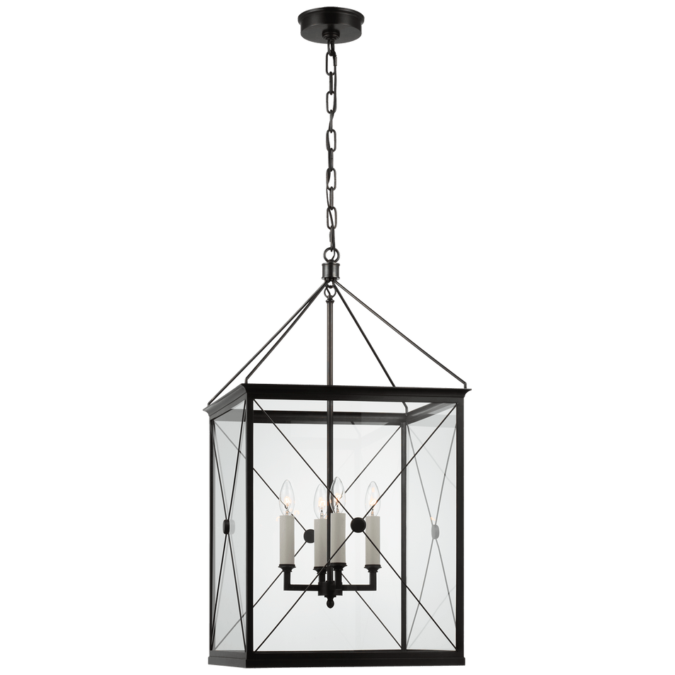 Rossi Medium Lantern, a premium Lantern light by Visual Comfort & Co. Close - up image of its design.