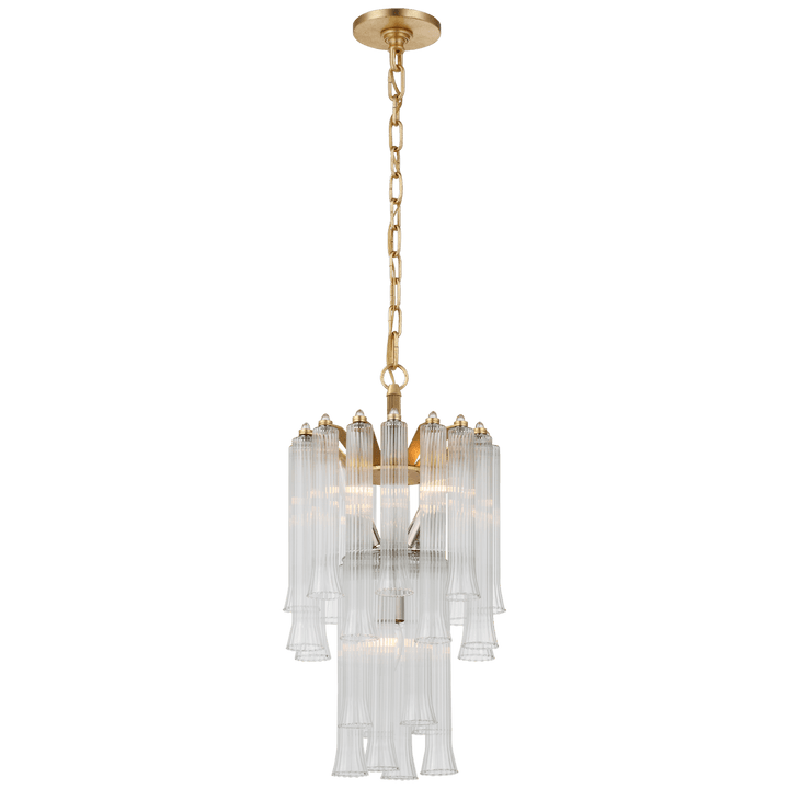 Lorelei Petite Waterfall Chandelier in Gild with Clear Glass