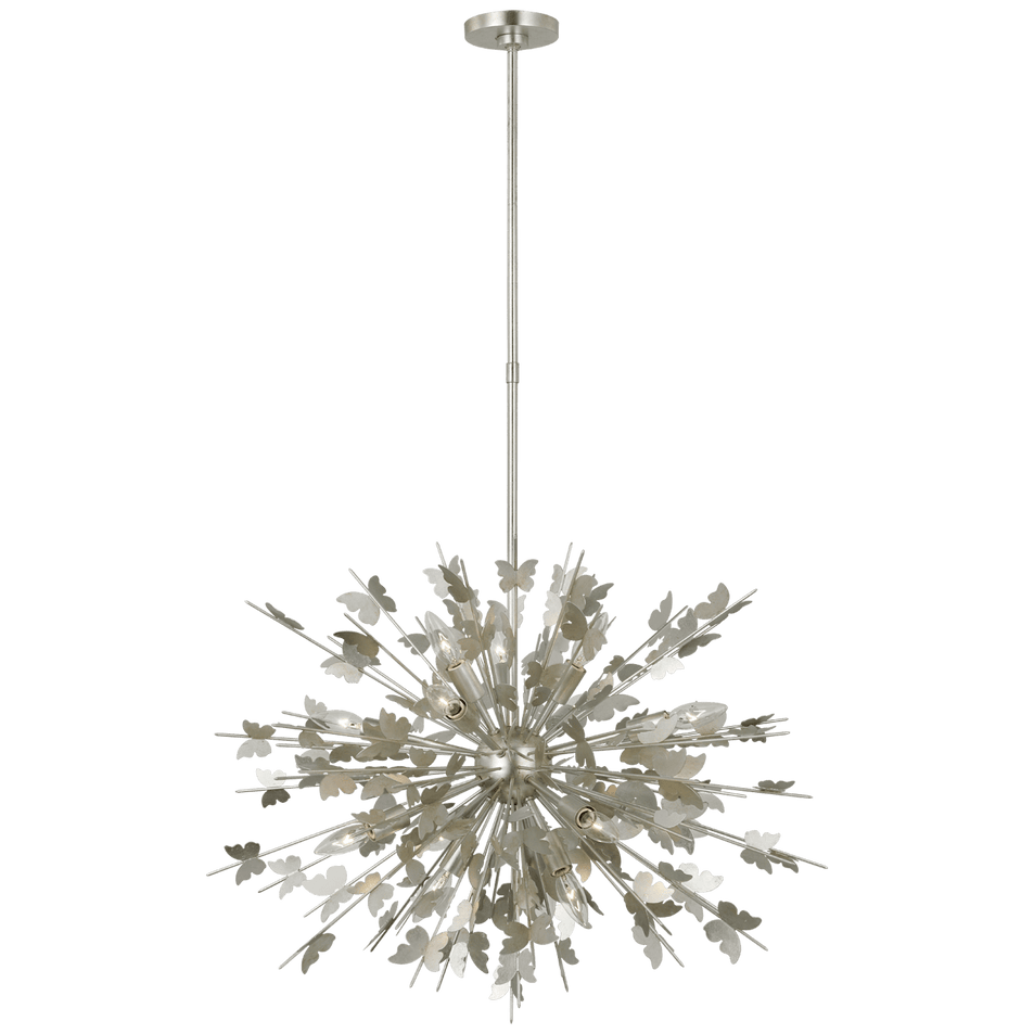 Farfalle Medium Chandelier in Burnished Silver Leaf