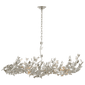 Farfalle Large Linear Chandelier in Burnished Silver Leaf