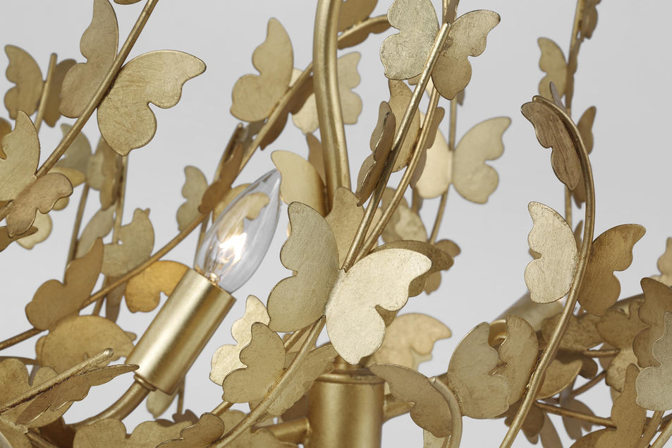 Farfalle Large Linear Chandelier in Gild