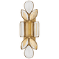 Lloyd Large Jeweled Sconce in Soft Brass with Clear Crystal