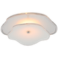 Leighton 14" Layered Flush Mount in Polished Nickel with Cream Tinted Glass