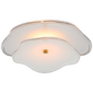 Leighton 14" Layered Flush Mount in Soft Brass with Cream Tinted Glass