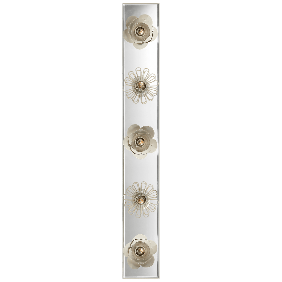 Keaton 30" Floral Vanity Light, a premium Bath light by Visual Comfort & Co. Close - up image of its design.