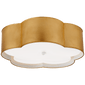 Bryce Large Flower Flush Mount in Gild and White with Frosted Acrylic
