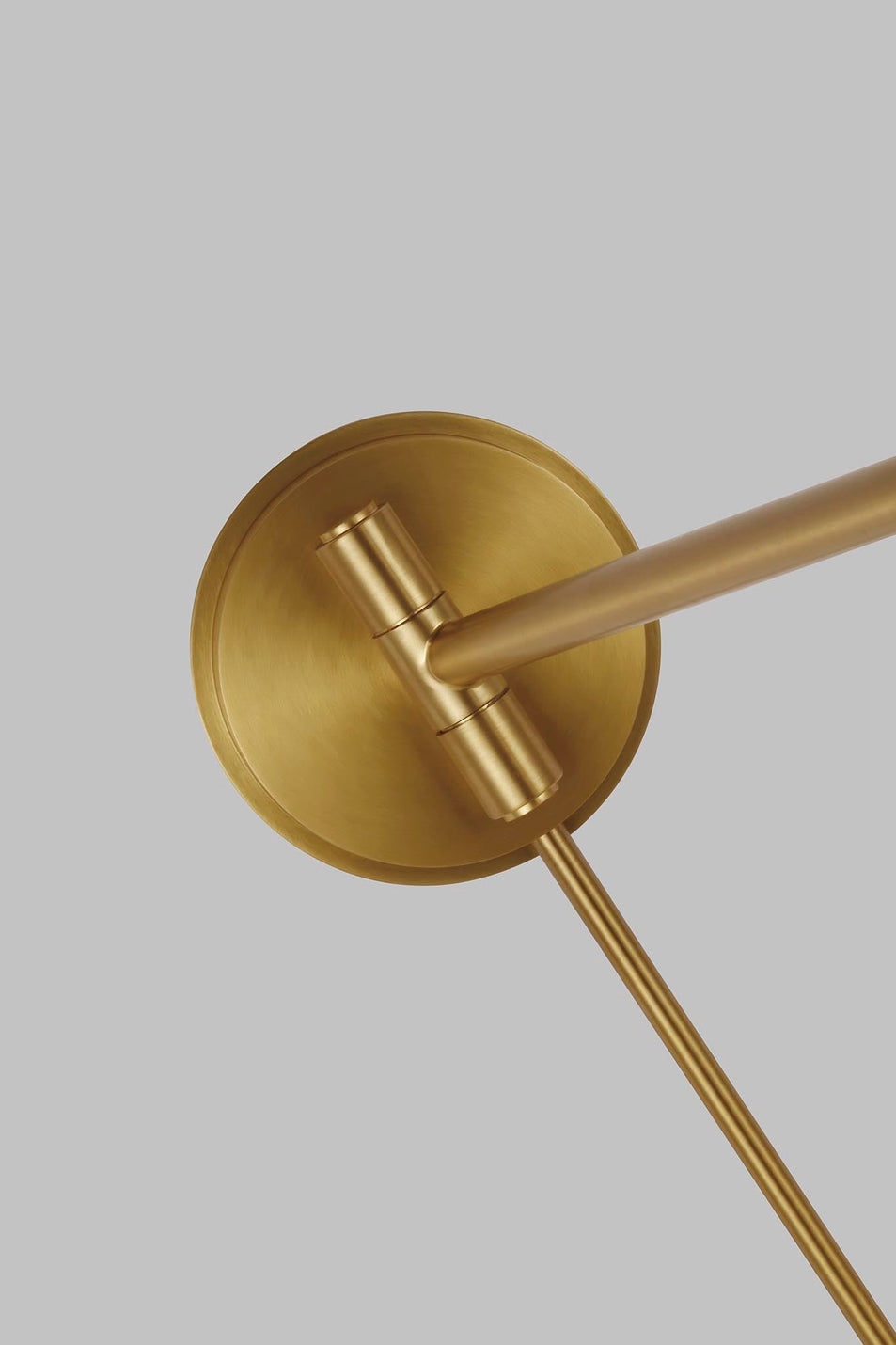 Nodes Pivot Sconce in Burnished Brass with White Glass