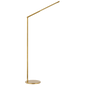 Cona Large Articulating Floor Lamp in Antique-Burnished Brass