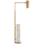 Antique-Burnished Brass and White Marble