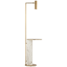 Antique-Burnished Brass and White Marble