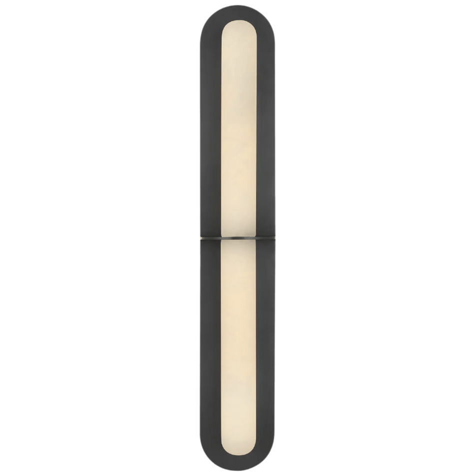 Fosse 28" Linear Tube Sconce, a premium Bath light by Visual Comfort & Co. Close - up image of its design.