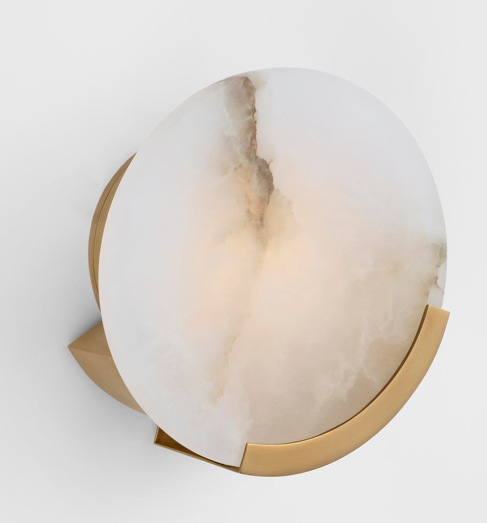 Melange Sconce in Antique-Burnished Brass with Alabaster
