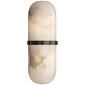Melange Pill Form Sconce in Bronze with Alabaster
