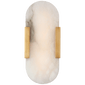 Melange 10" Elongated Sconce in Antique-Burnished Brass with Alabaster