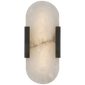 Melange 10" Elongated Sconce in Bronze with Alabaster