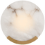 Antique-Burnished Brass with Alabaster / Alabaster