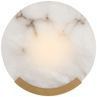 Antique-Burnished Brass with Alabaster / Alabaster