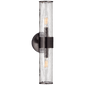 Liaison Medium Sconce in Bronze with Crackle Glass