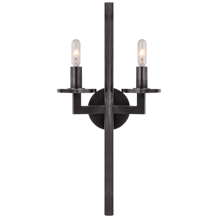Liaison Double Sconce, a premium Decorative light by Visual Comfort & Co. Close - up image of its design.