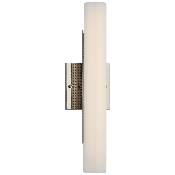 Precision 15" Bath Light in Polished Nickel with White Glass