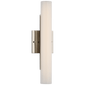 Precision 15" Bath Light in Polished Nickel with White Glass