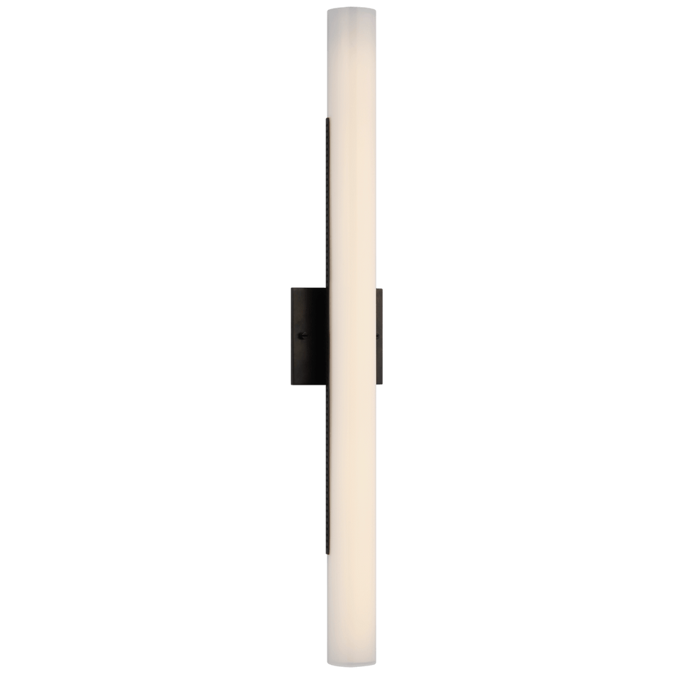 Precision 28" Bath Light in Bronze with White Glass