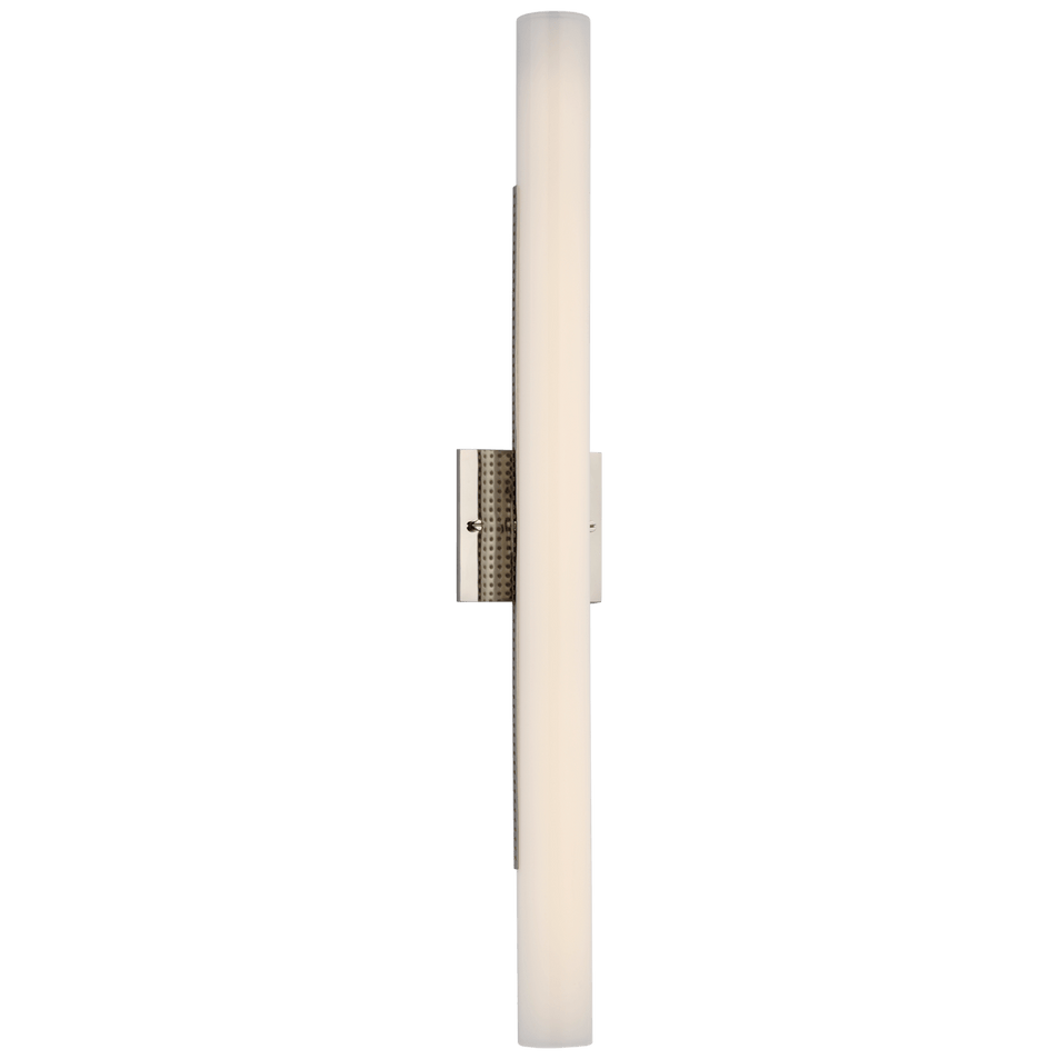 Precision 28" Bath Light in Polished Nickel with White Glass
