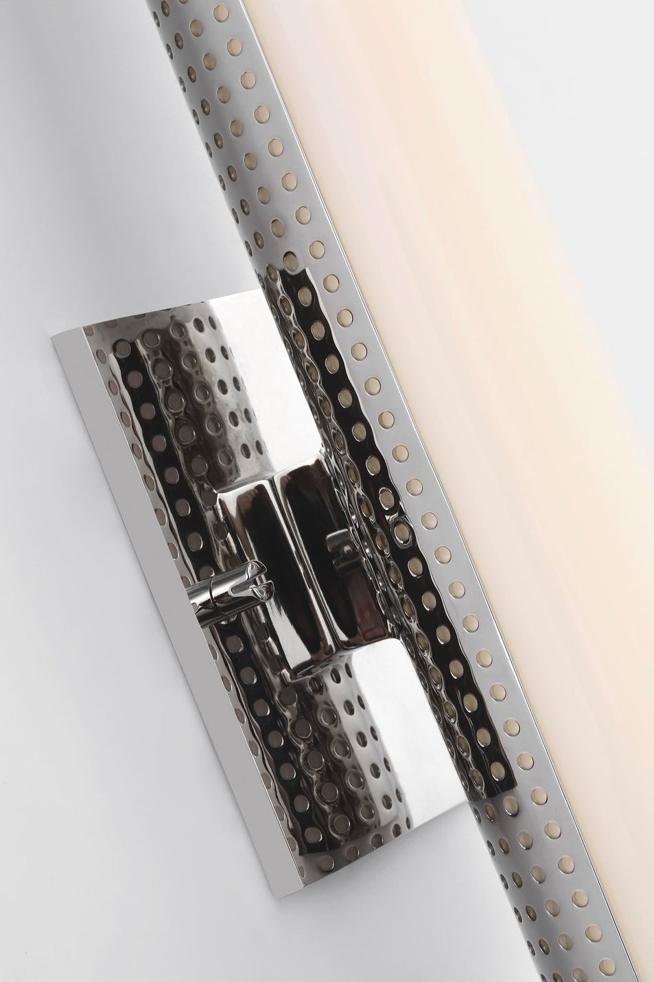 Precision 28" Bath Light in Polished Nickel with White Glass