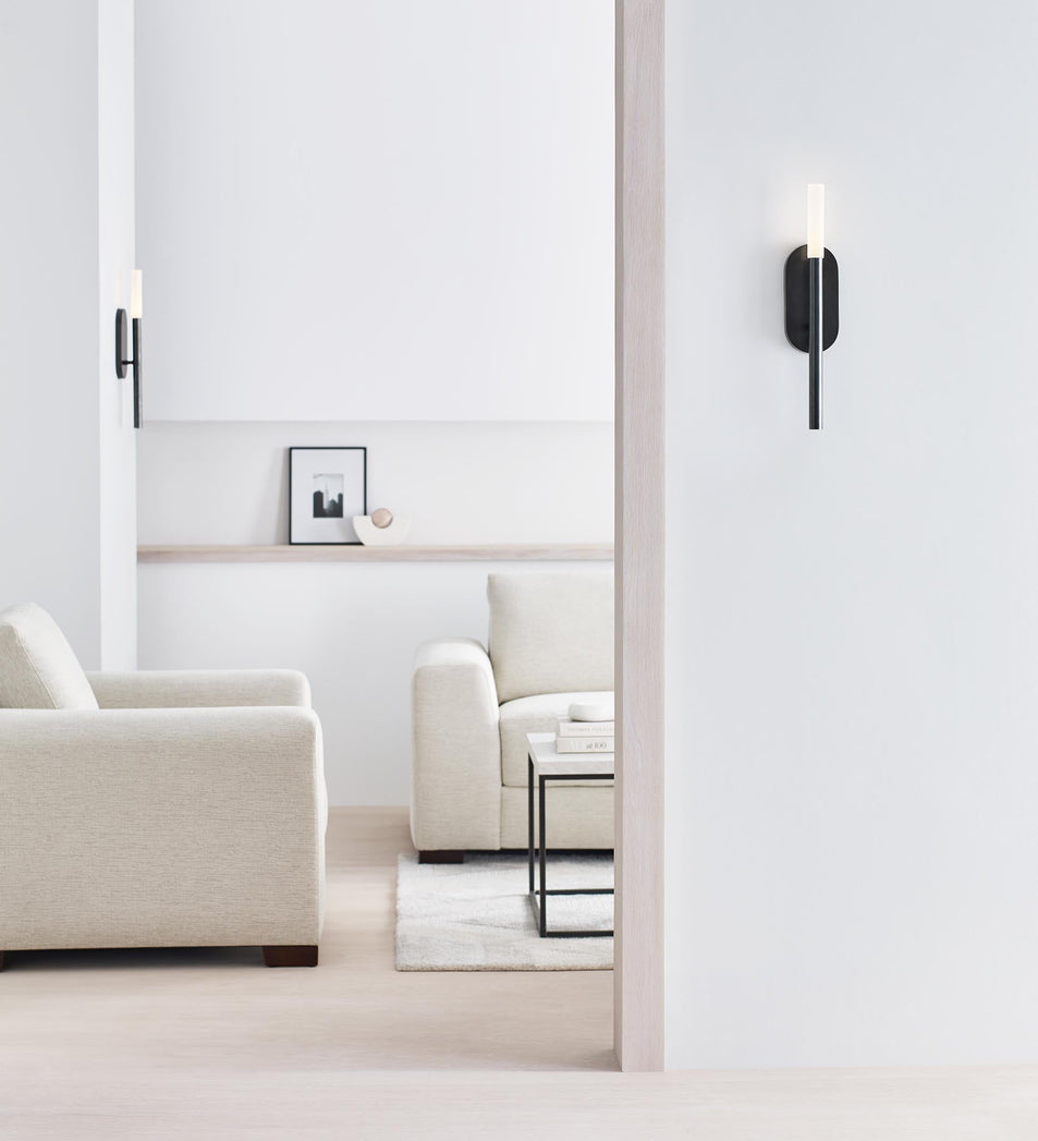 Rousseau Medium Bath Sconce, a premium Decorative light by Visual Comfort. Close - up image of its design.