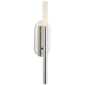 Rousseau Medium Bath Sconce in Polished Nickel with Etched Crystal