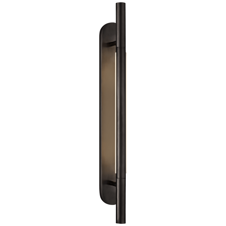 Rousseau Medium Bracketed Sconce in Bronze with Etched Crystal
