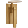 Melange Floating Disc Sconce in Antique-Burnished Brass with Alabaster