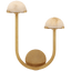 Antique-Burnished Brass with Alabaster / Alabaster