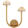 Antique-Burnished Brass with Alabaster / Alabaster