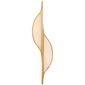 Avant Large Curved Sconce in Antique-Burnished Brass with Frosted Glass