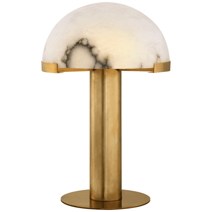 Melange Table Lamp in Antique-Burnished Brass with Alabaster