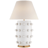 Linden Table Lamp in Plaster White with Linen Shade