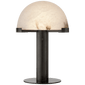 Melange Desk Lamp in Bronze with Alabaster Shade