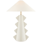 Senso Large Table Lamp in Ivory with Linen Shade