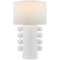 Tiglia Tall Table Lamp in Plaster White with Linen Shade