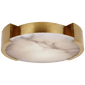 Melange X-Large Flush Mount in Antique-Burnished Brass with Alabaster