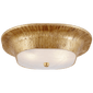 Utopia Round Flush Mount in Gild with Fractured Glass