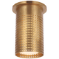 Precision Short Monopoint Flush Mount in Antique-Burnished Brass with White Glass