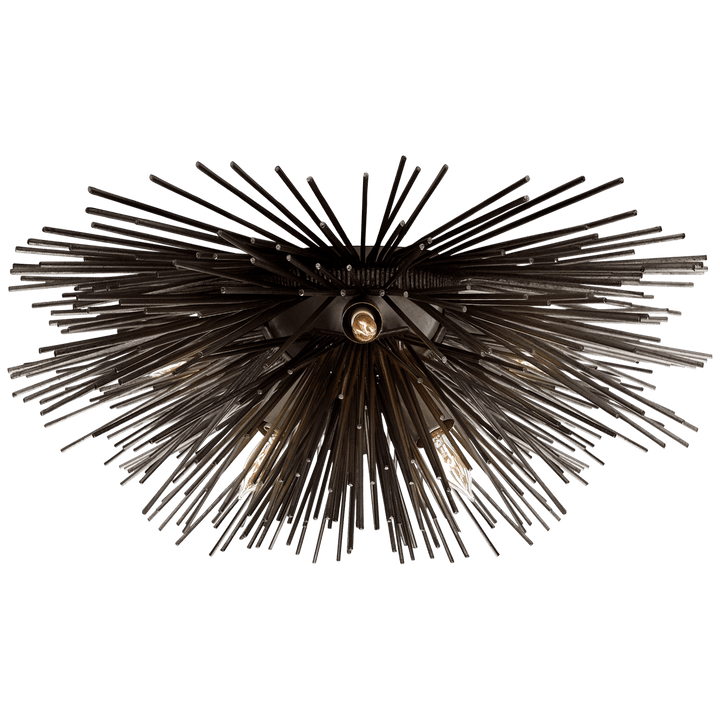 Strada Small Flush Mount in Aged Iron