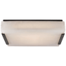 Covet Medium Flush Mount in Bronze with Alabaster