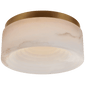 Otto Small Flush Mount in Antique-Burnished Brass with Alabaster