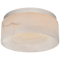 Otto Small Flush Mount in Polished Nickel with Alabaster
